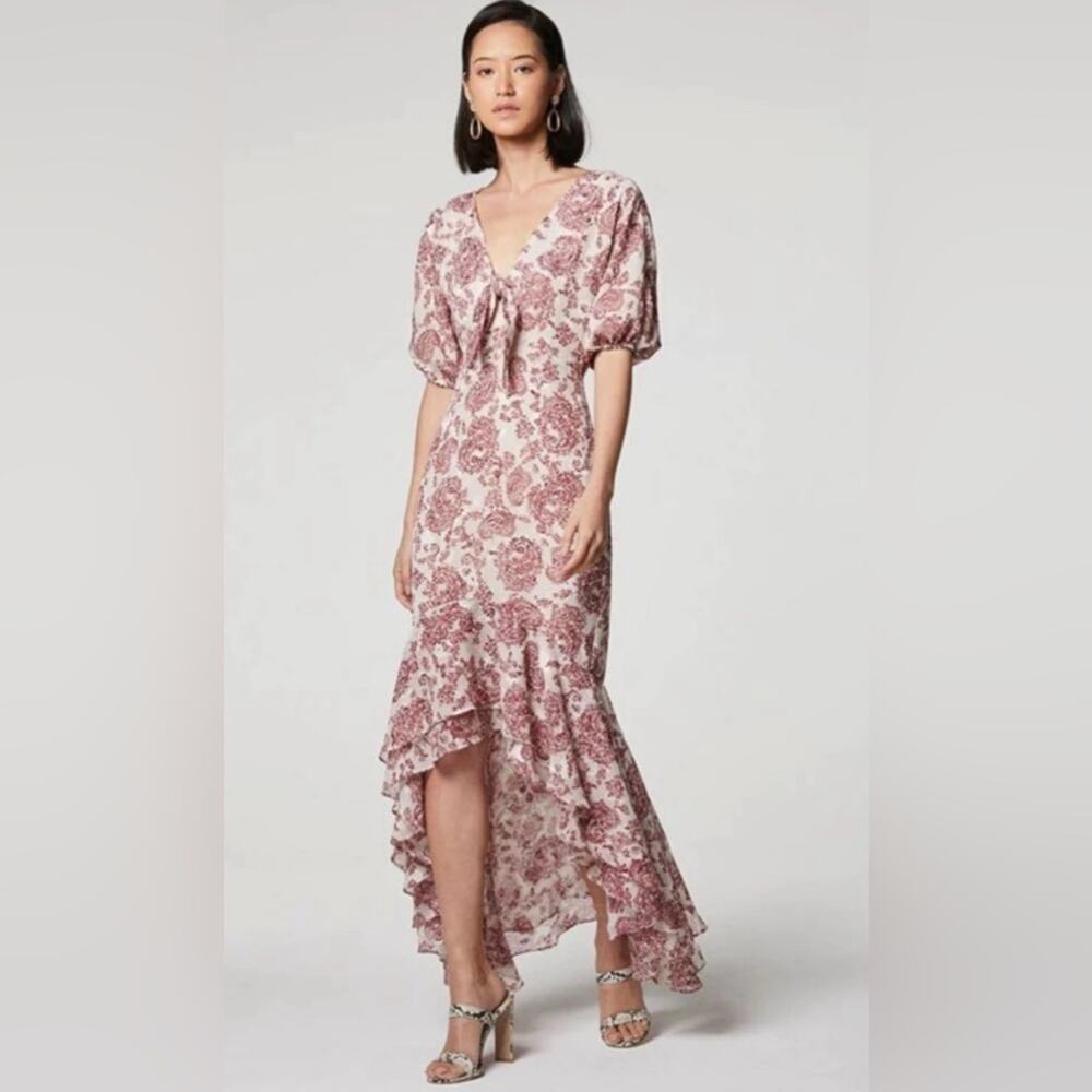 Revolve Elliatt Iridescent Sheath V-Neck Puff Sleeve Cocktail Dress Size Small - Picture 7 of 16